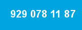 929 078 11 87 929 078 11 87
